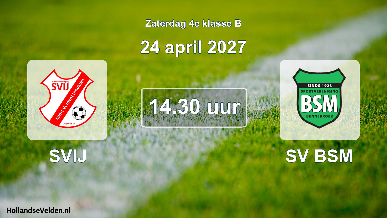 Geplande wedstrijd: SVIJ - SV BSM (24 april 2027)