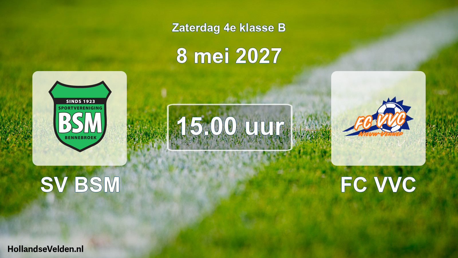 Geplande wedstrijd: SV BSM - FC VVC (8 mei 2027)