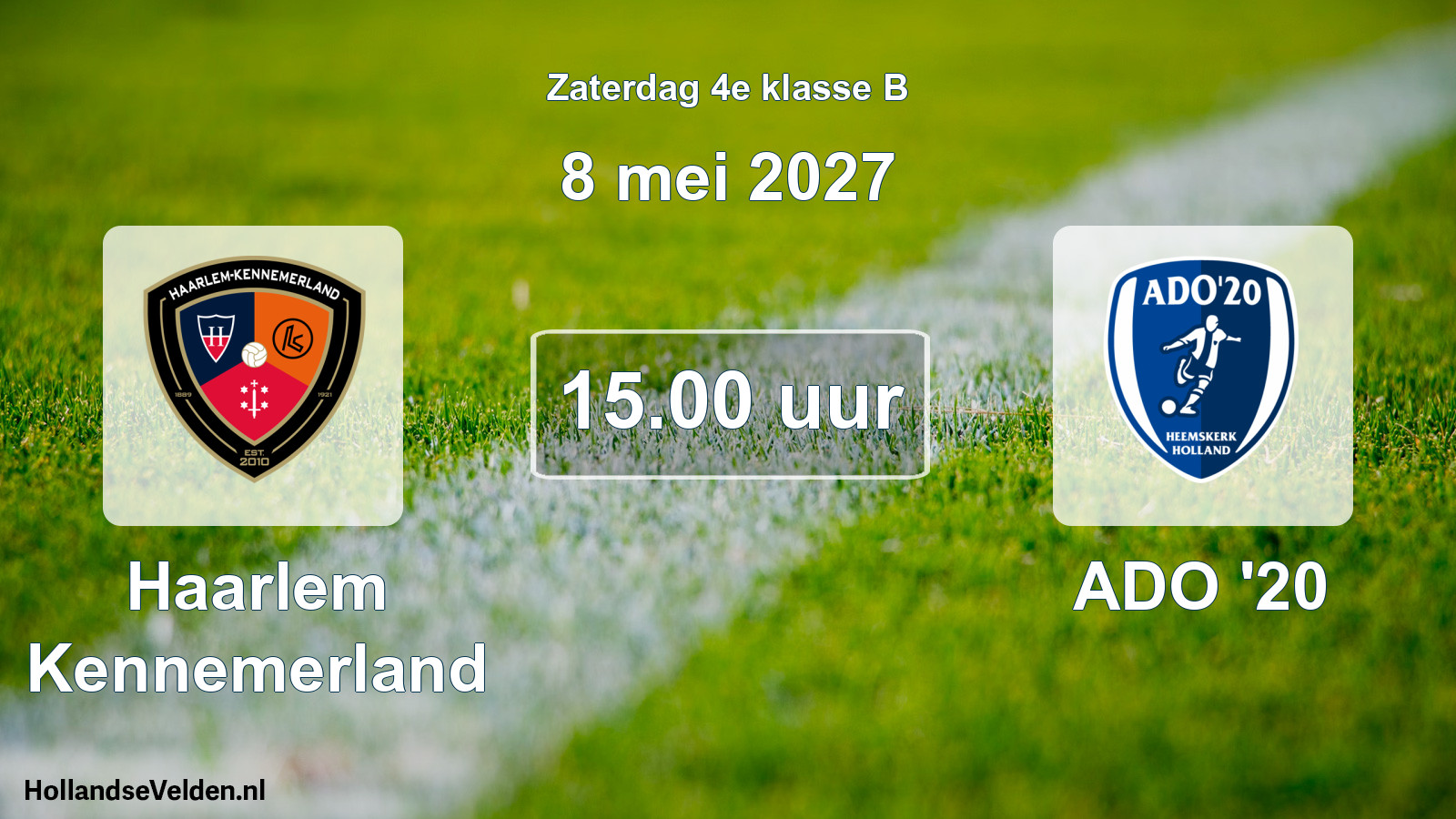 Geplande wedstrijd: Haarlem Kennemerland - ADO '20 (8 mei 2027)