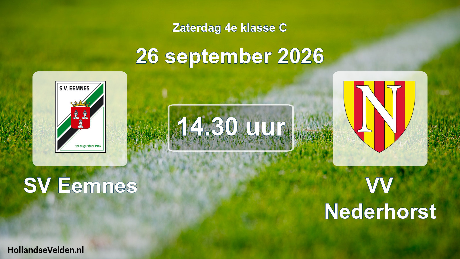 Geplande wedstrijd: SV Eemnes - VV Nederhorst (26 september 2026)