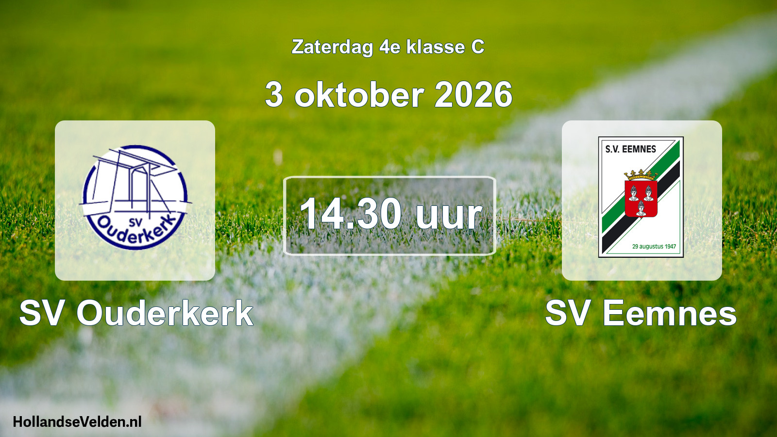 Geplande wedstrijd: SV Ouderkerk - SV Eemnes (3 oktober 2026)