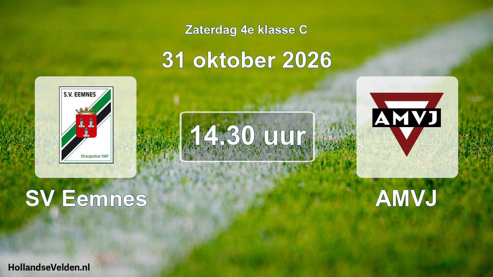 Geplande wedstrijd: SV Eemnes - AMVJ (31 oktober 2026)