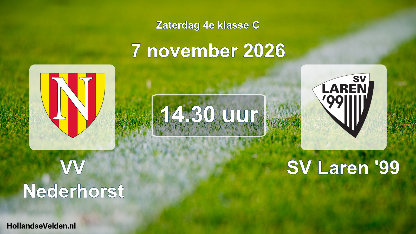 Scheduled Match: VV Nederhorst - SV Laren '99 (7 November 2026)