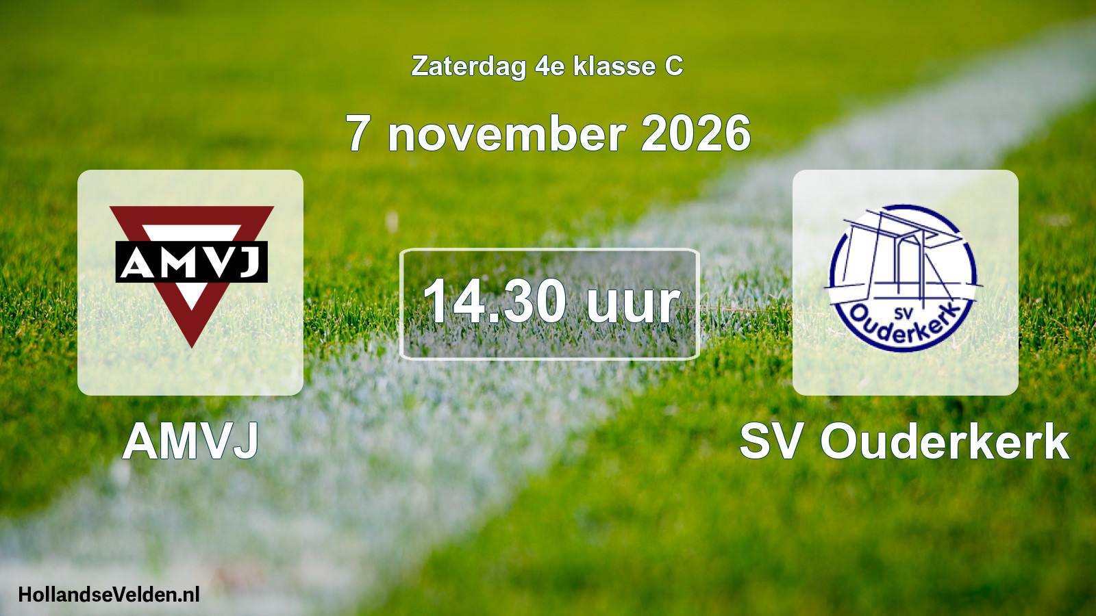 Geplande wedstrijd: AMVJ - SV Ouderkerk (7 november 2026)