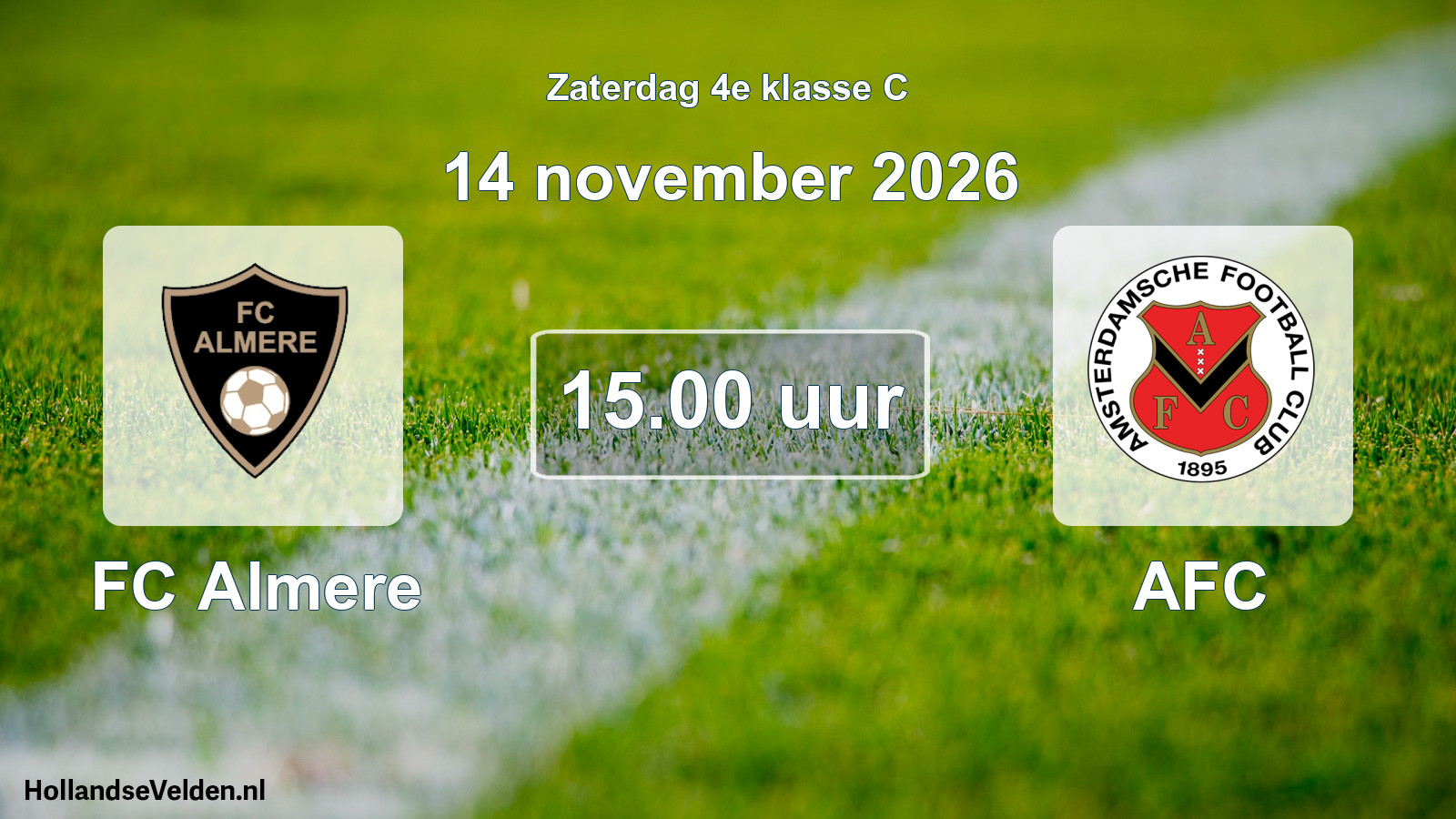 Scheduled Match: FC Almere - AFC (14 November 2026)