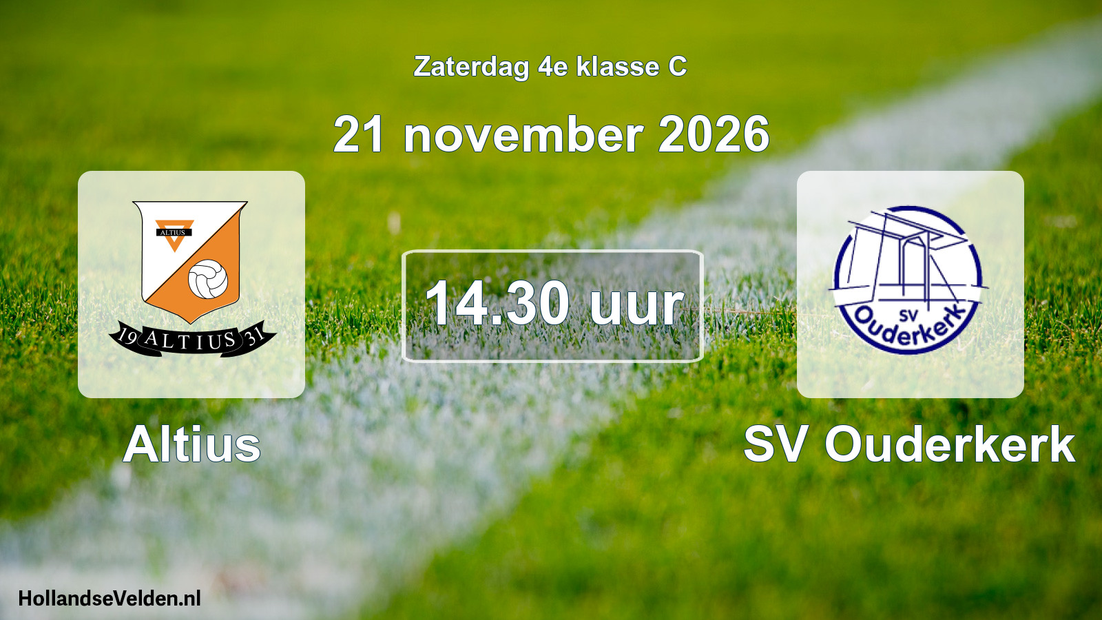Scheduled Match: Altius - SV Ouderkerk (21 November 2026)