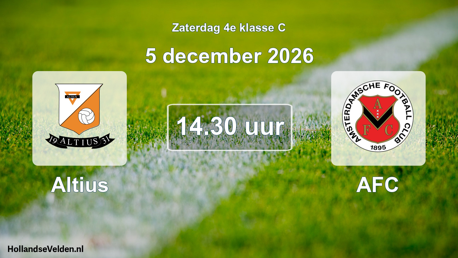 Scheduled Match: Altius - AFC (5 December 2026)