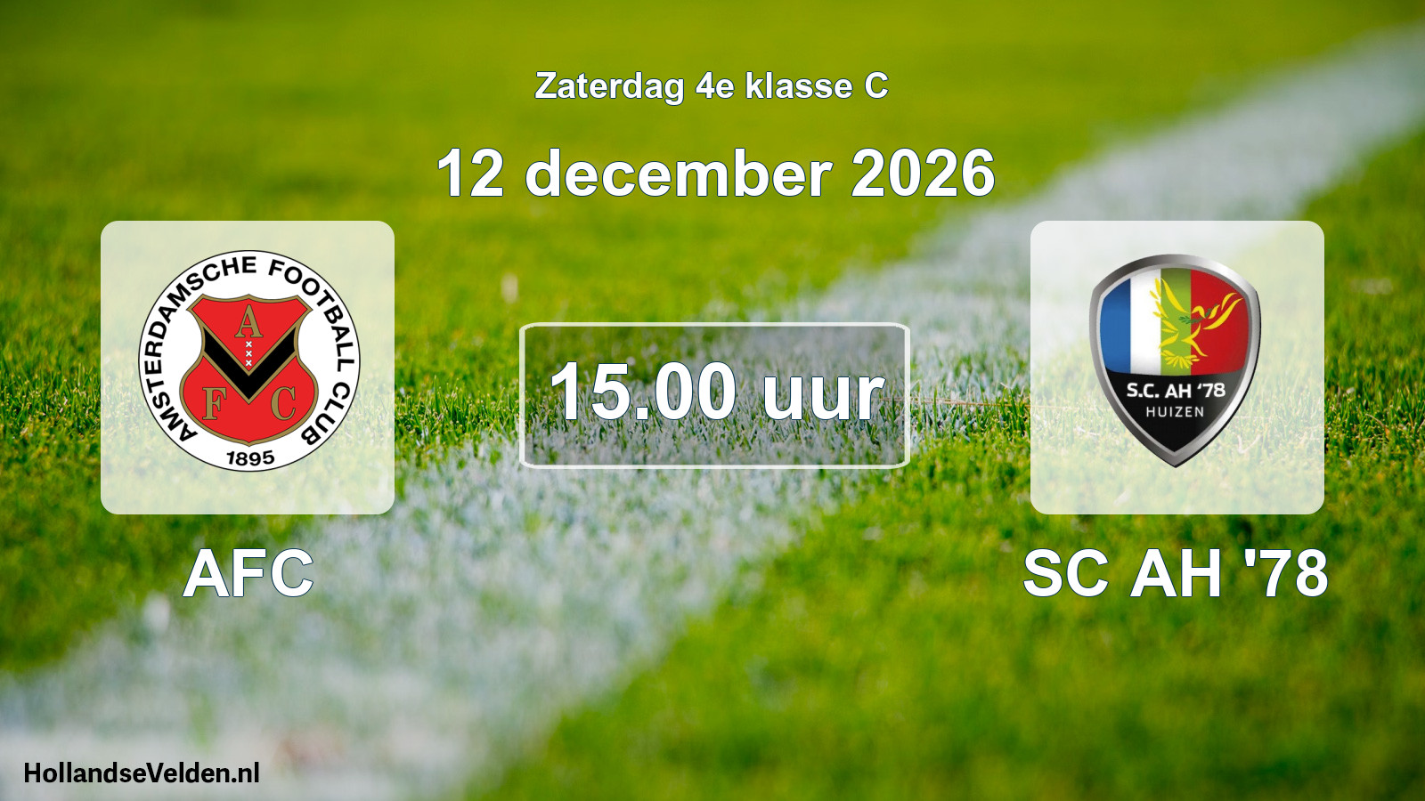 Geplande wedstrijd: AFC - SC AH '78 (12 december 2026)