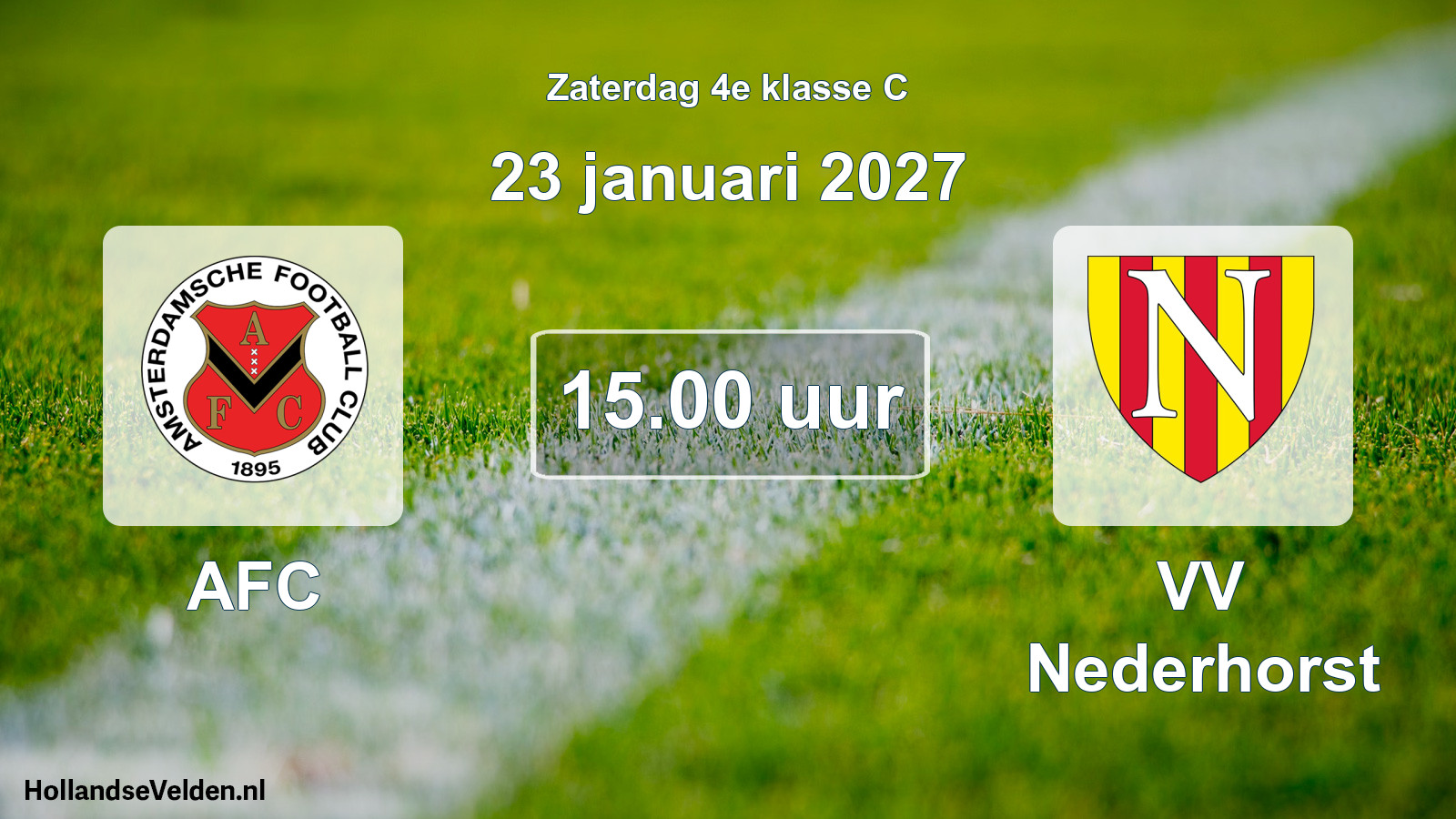 Scheduled Match: AFC - VV Nederhorst (23 January 2027)