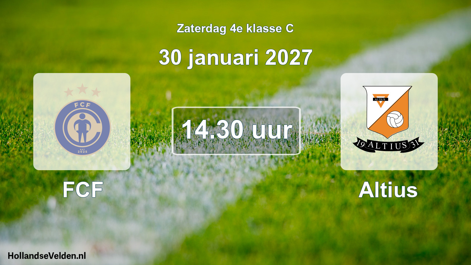 Geplande wedstrijd: FCF - Altius (30 januari 2027)