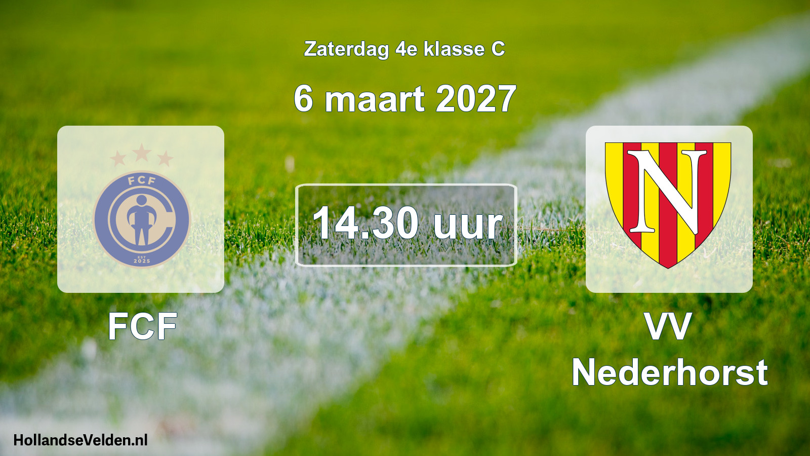 Geplande wedstrijd: FCF - VV Nederhorst (6 maart 2027)