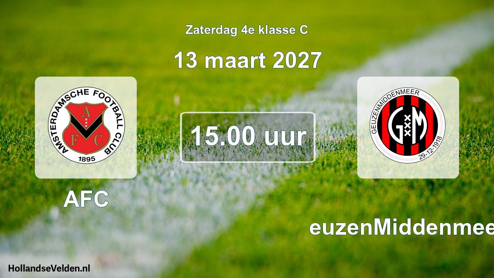 Scheduled Match: AFC - GeuzenMiddenmeer (13 March 2027)