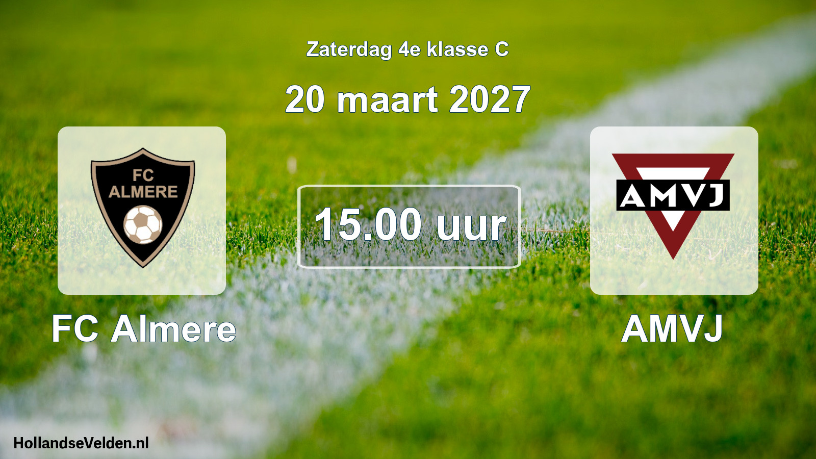 Geplande wedstrijd: FC Almere - AMVJ (20 maart 2027)