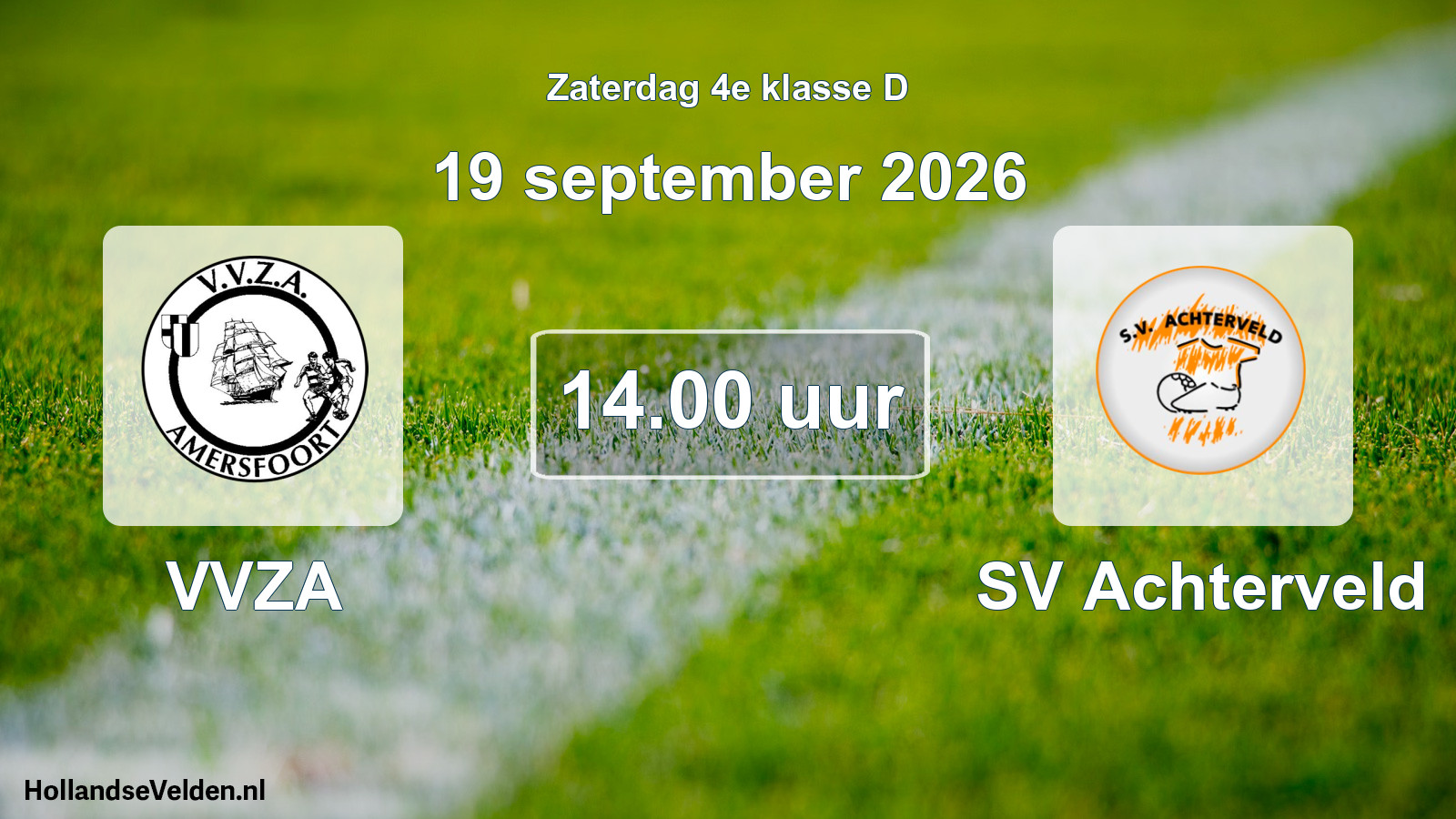 Geplande wedstrijd: VVZA - SV Achterveld (19 september 2026)