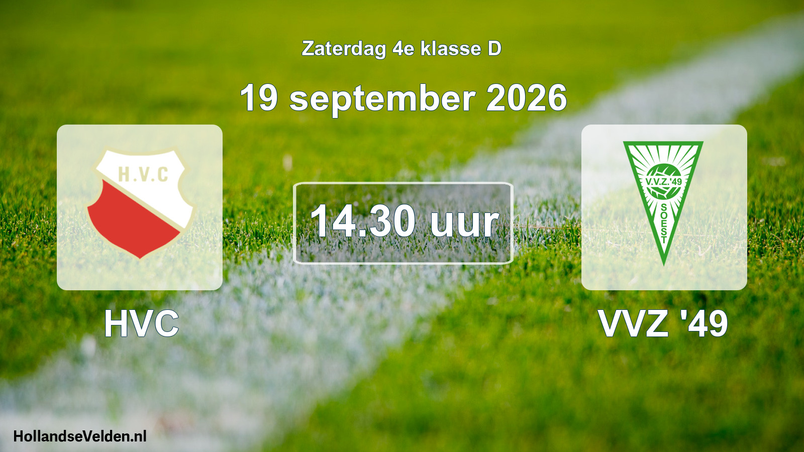 Geplande wedstrijd: HVC - VVZ '49 (19 september 2026)