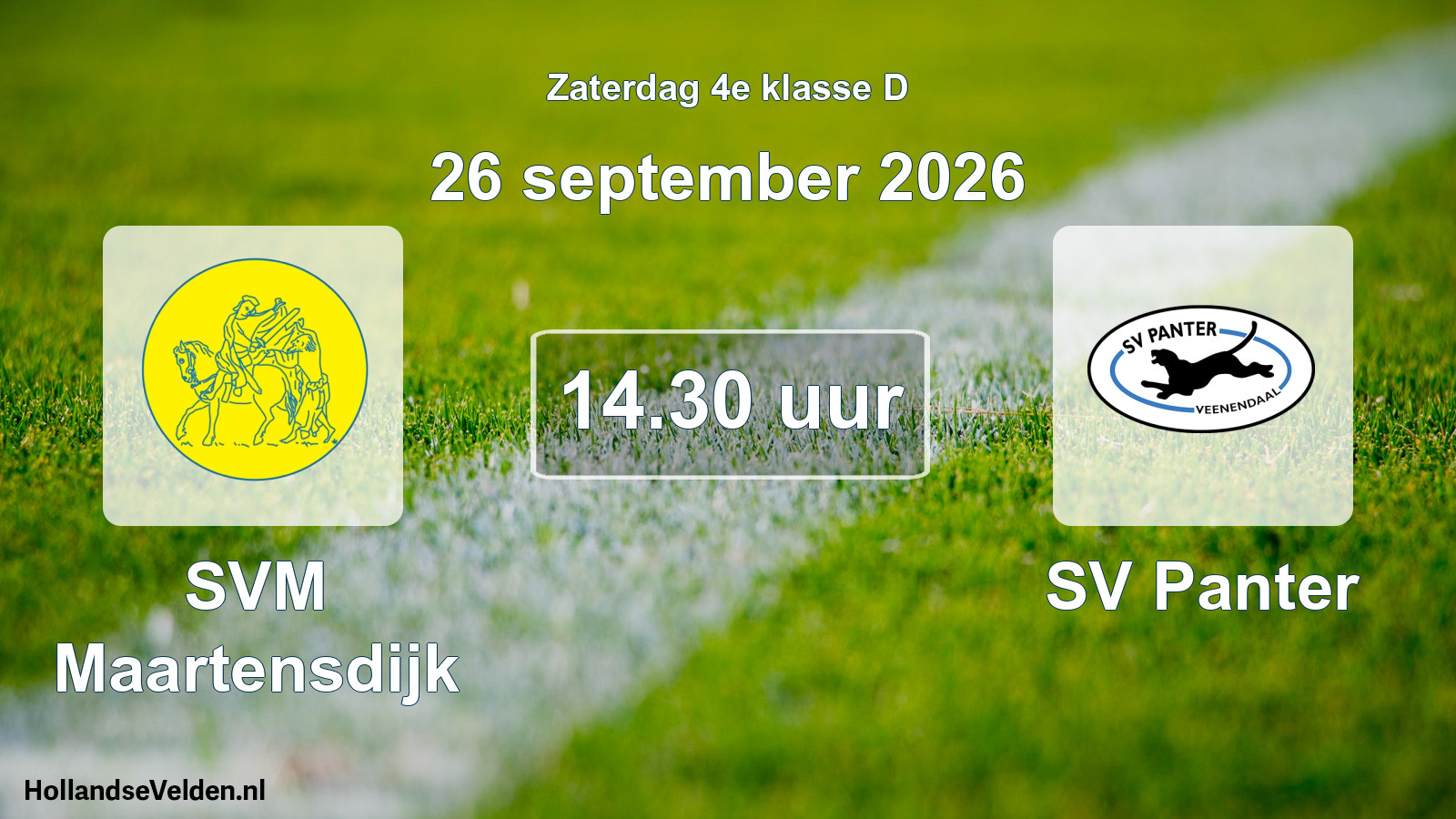 Scheduled Match: SVM Maartensdijk - SV Panter (26 September 2026)