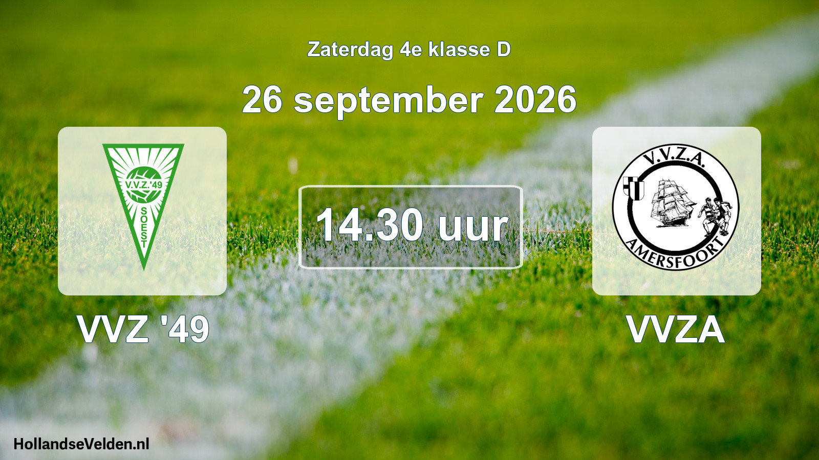 Geplande wedstrijd: VVZ '49 - VVZA (26 september 2026)