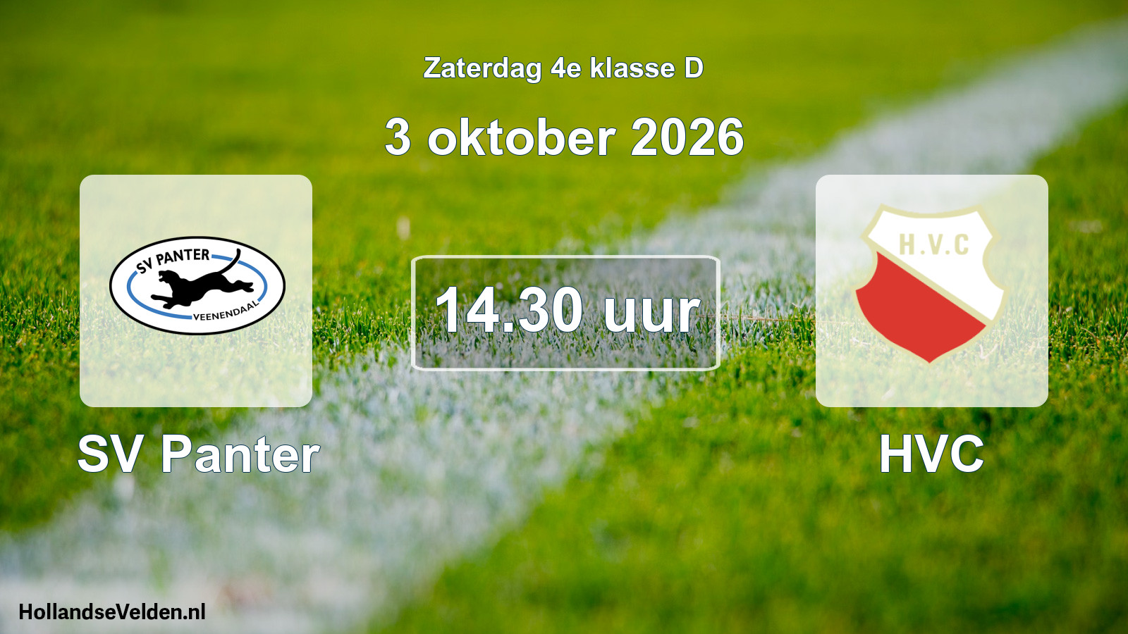 Geplande wedstrijd: SV Panter - HVC (3 oktober 2026)