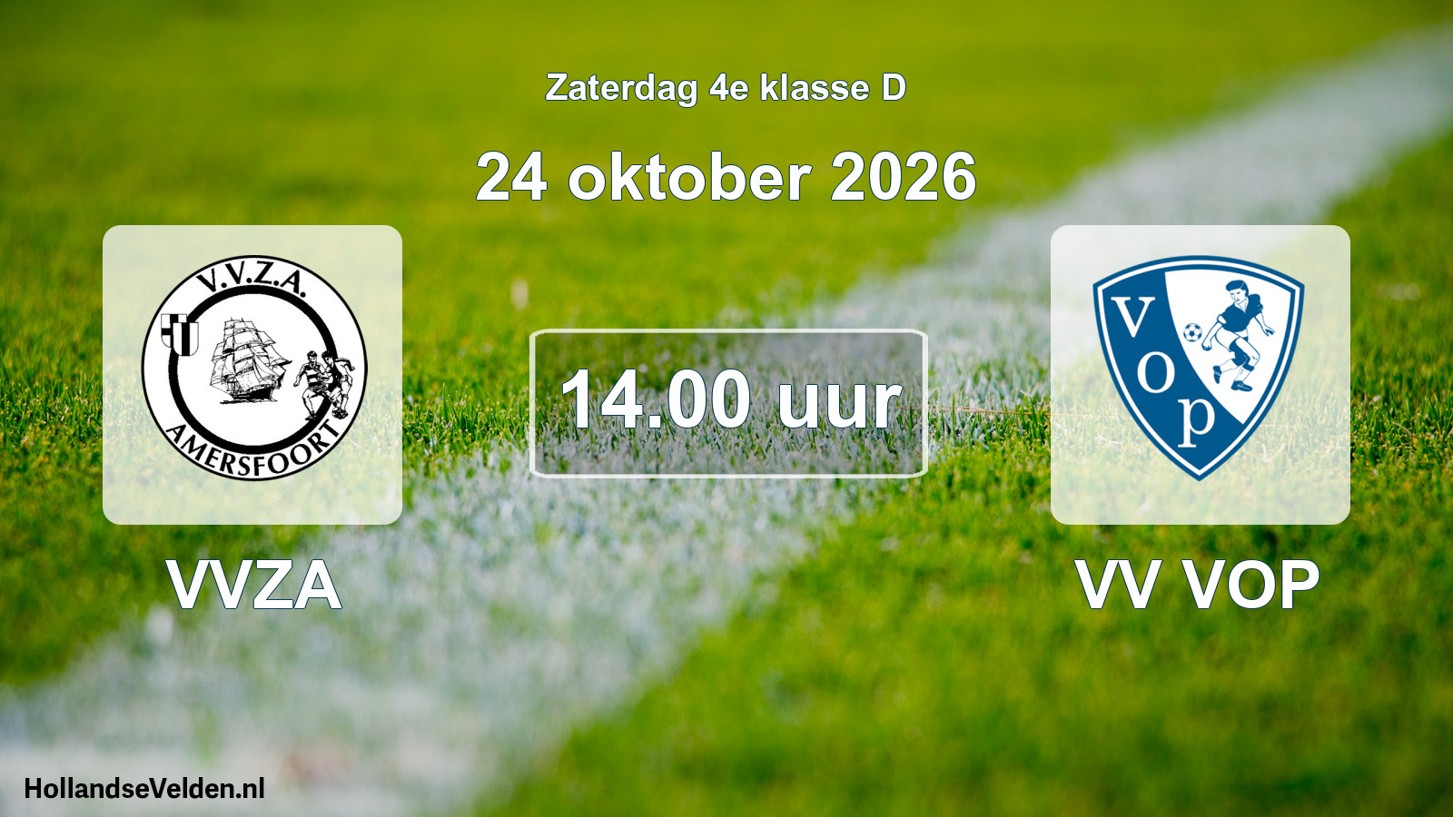 Geplande wedstrijd: VVZA - VV VOP (24 oktober 2026)