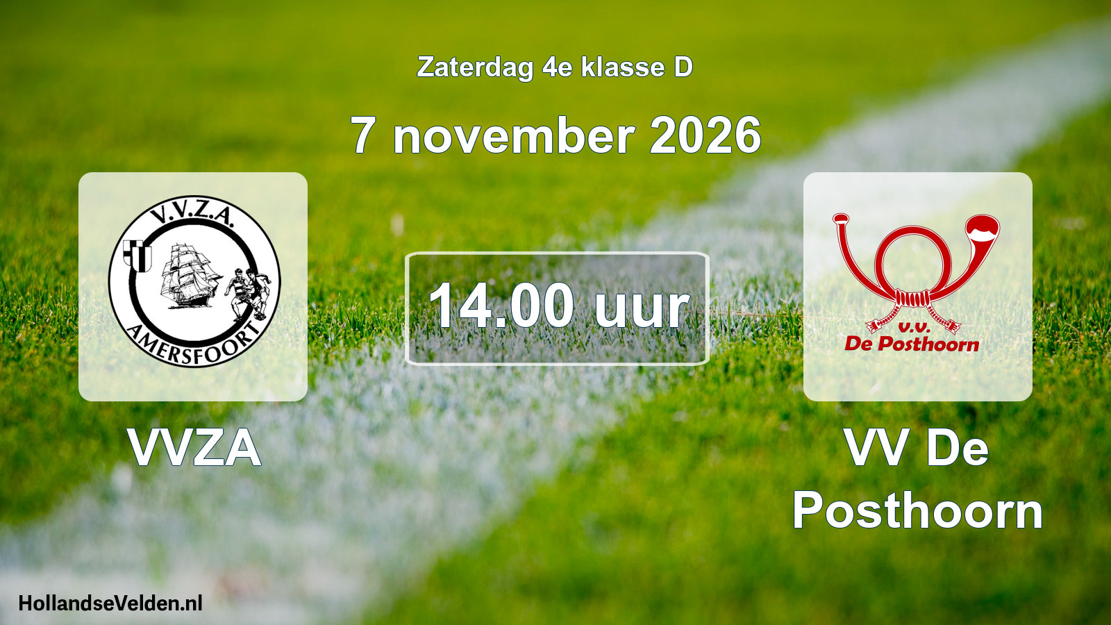 Geplande wedstrijd: VVZA - VV De Posthoorn (7 november 2026)