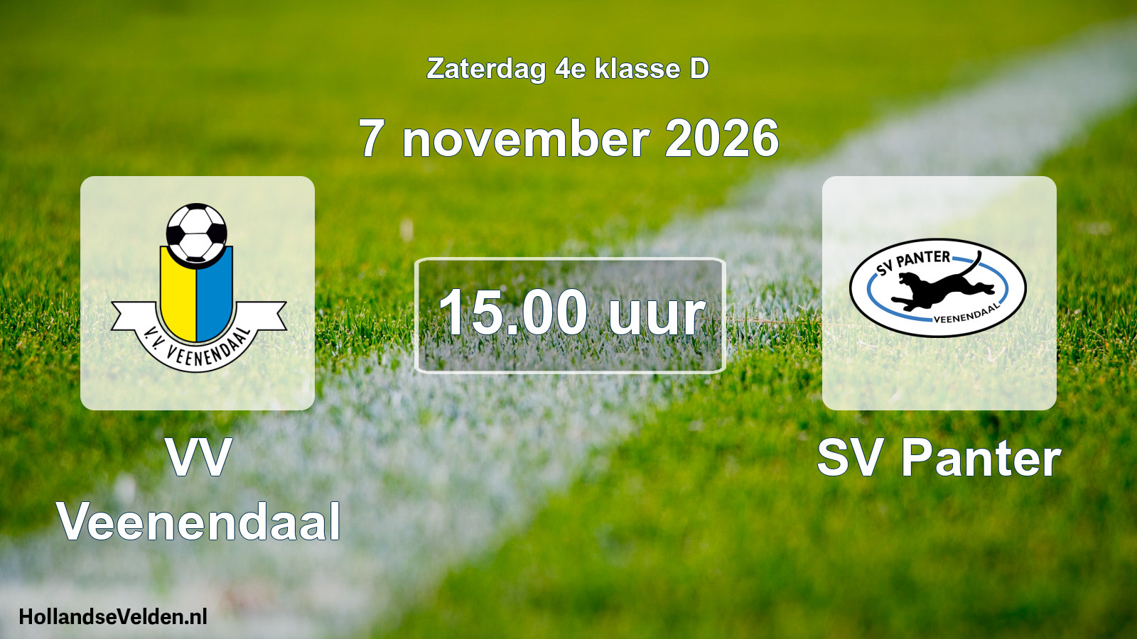 Geplande wedstrijd: VV Veenendaal - SV Panter (7 november 2026)