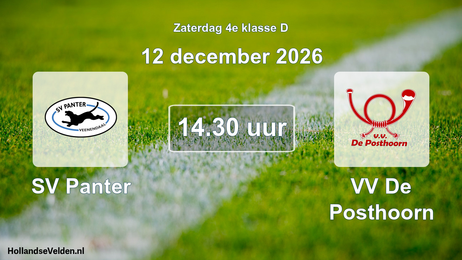 Geplande wedstrijd: SV Panter - VV De Posthoorn (12 december 2026)