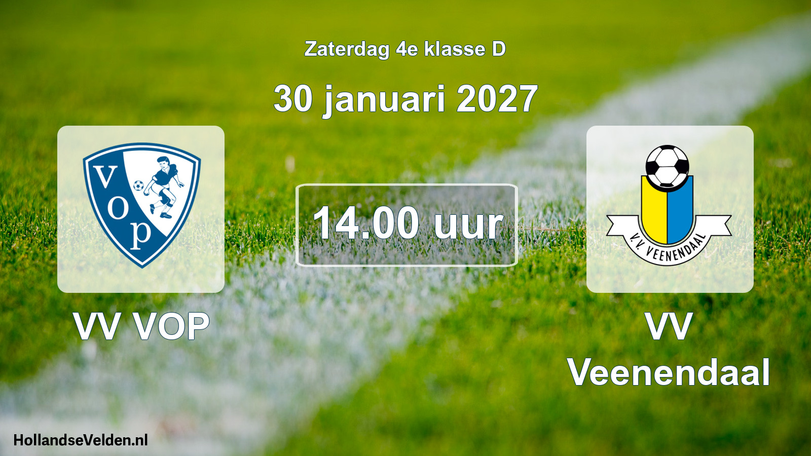 Geplande wedstrijd: VV VOP - VV Veenendaal (30 januari 2027)