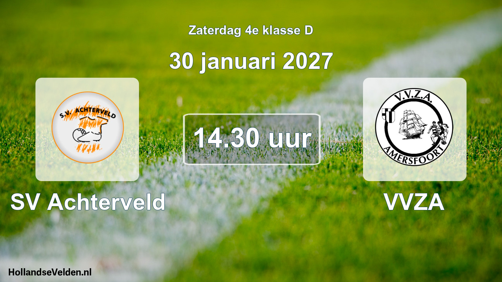 Geplande wedstrijd: SV Achterveld - VVZA (30 januari 2027)