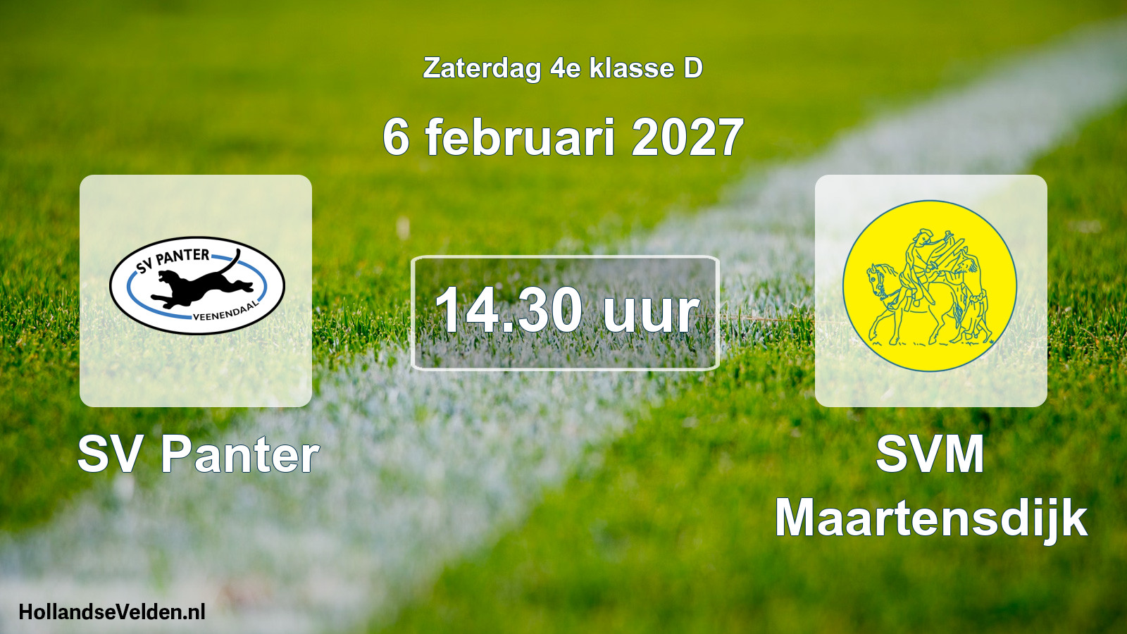 Scheduled Match: SV Panter - SVM Maartensdijk (6 February 2027)