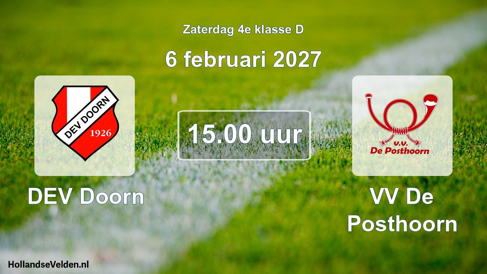 Scheduled Match: DEV Doorn - VV De Posthoorn (6 February 2027)