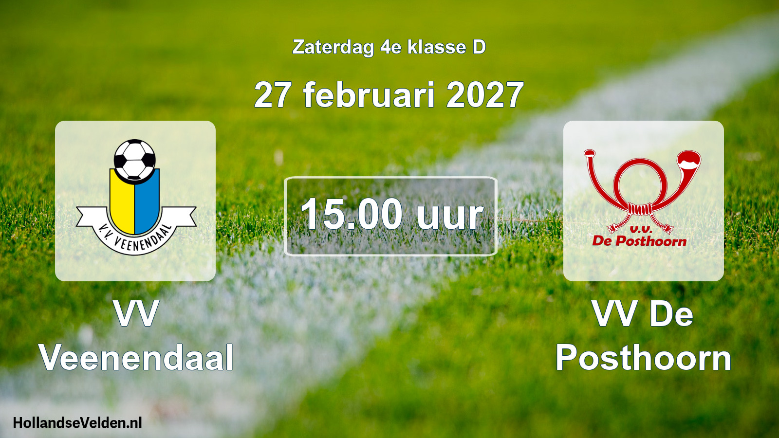 Geplande wedstrijd: VV Veenendaal - VV De Posthoorn (27 februari 2027)