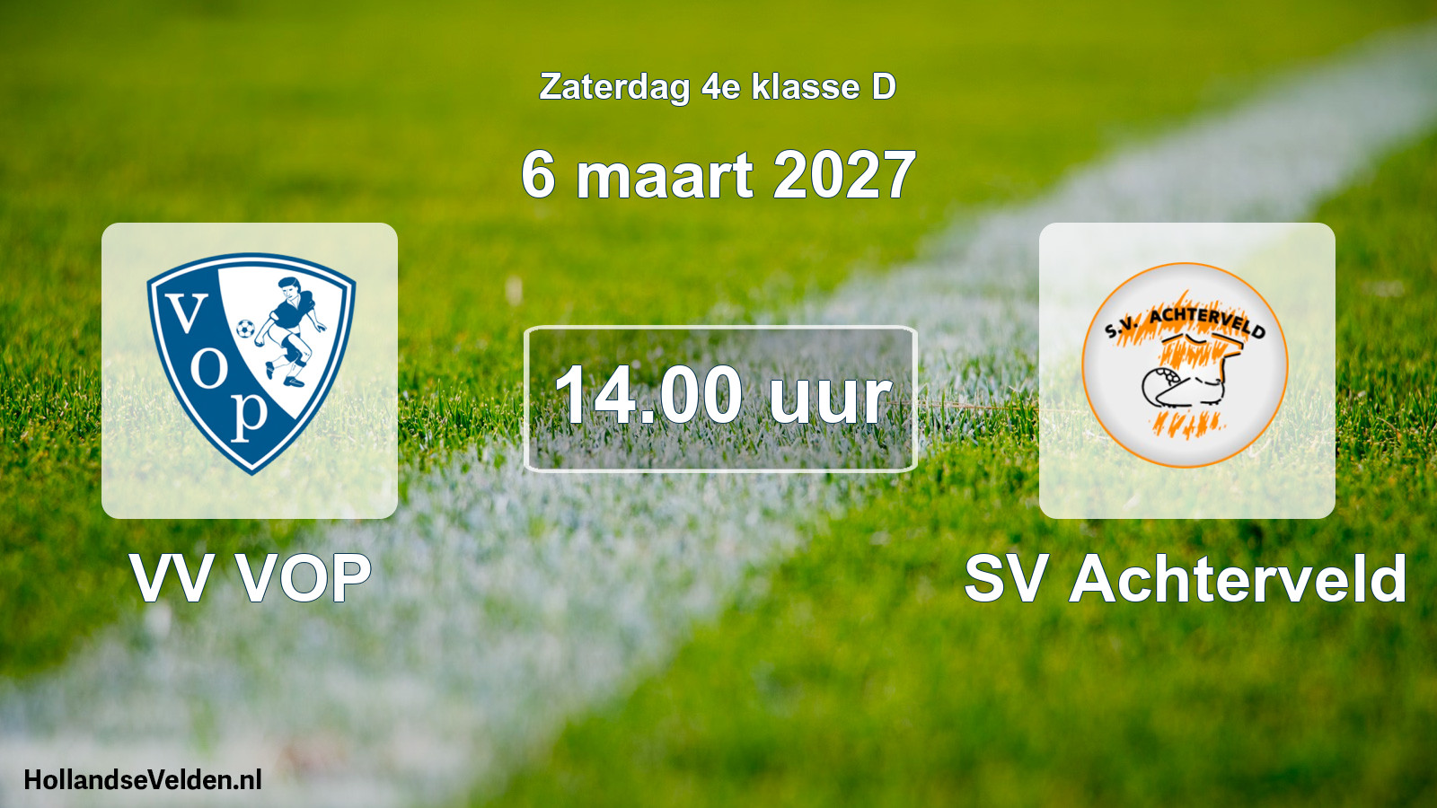 Geplande wedstrijd: VV VOP - SV Achterveld (6 maart 2027)