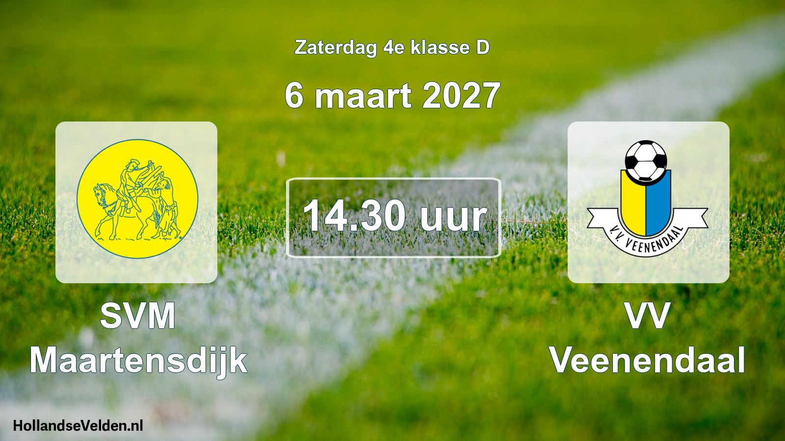 Geplande wedstrijd: SVM Maartensdijk - VV Veenendaal (6 maart 2027)