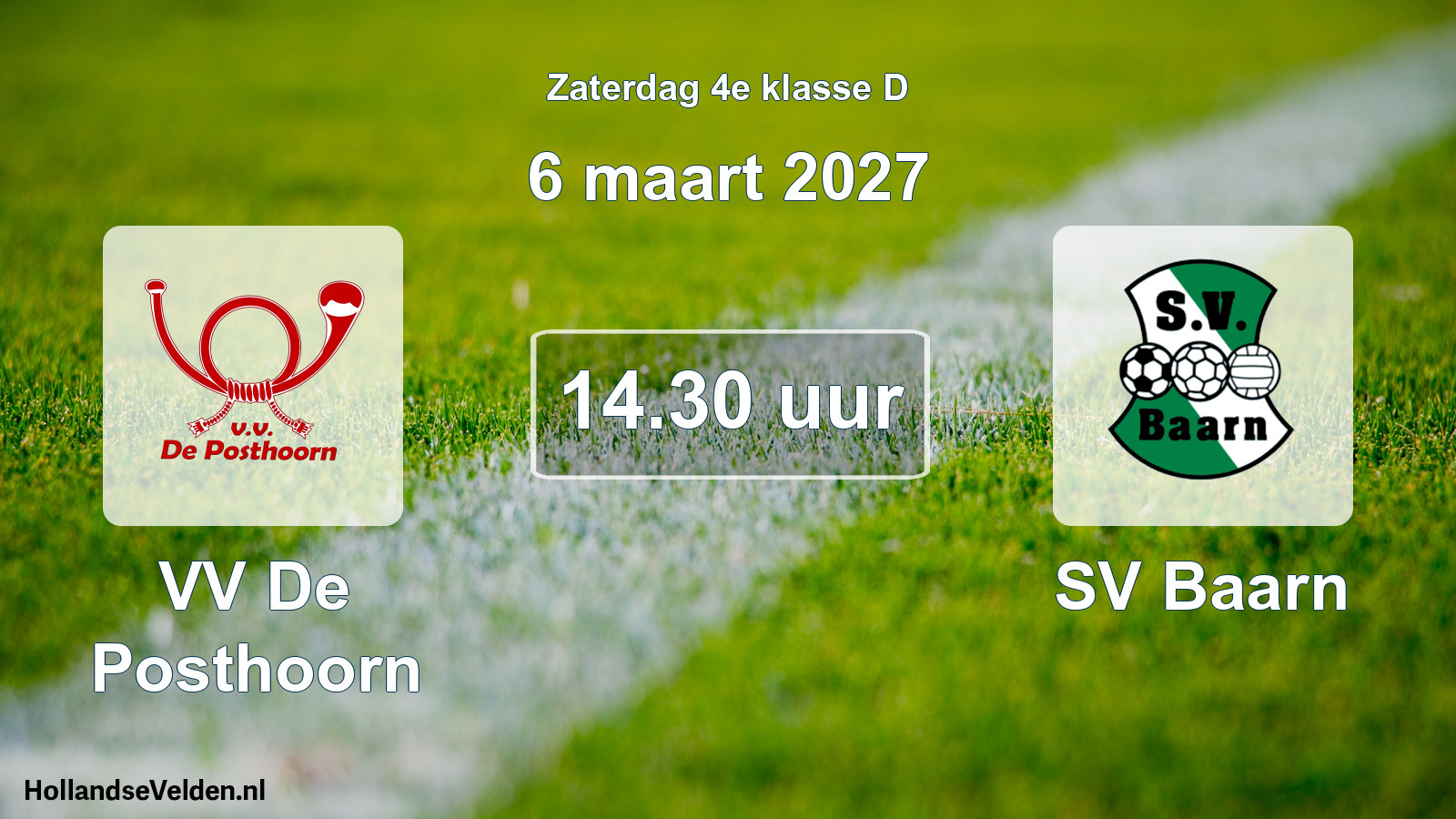 Geplande wedstrijd: VV De Posthoorn - SV Baarn (6 maart 2027)