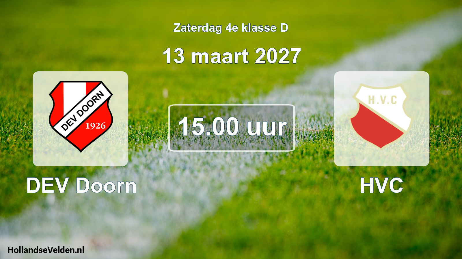 Geplande wedstrijd: DEV Doorn - HVC (13 maart 2027)