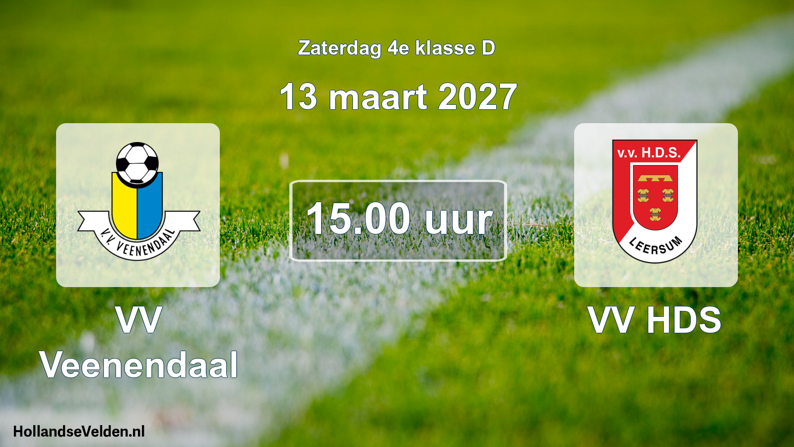 Geplande wedstrijd: VV Veenendaal - VV HDS (13 maart 2027)
