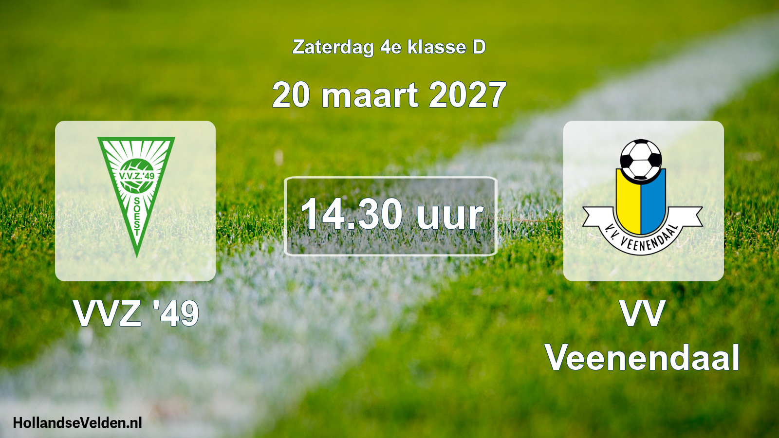Geplande wedstrijd: VVZ '49 - VV Veenendaal (20 maart 2027)