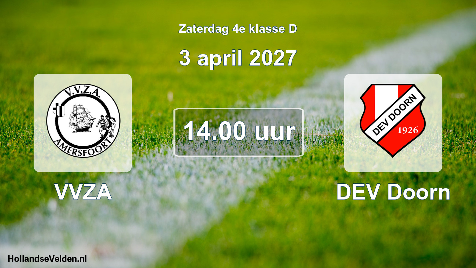 Geplande wedstrijd: VVZA - DEV Doorn (3 april 2027)
