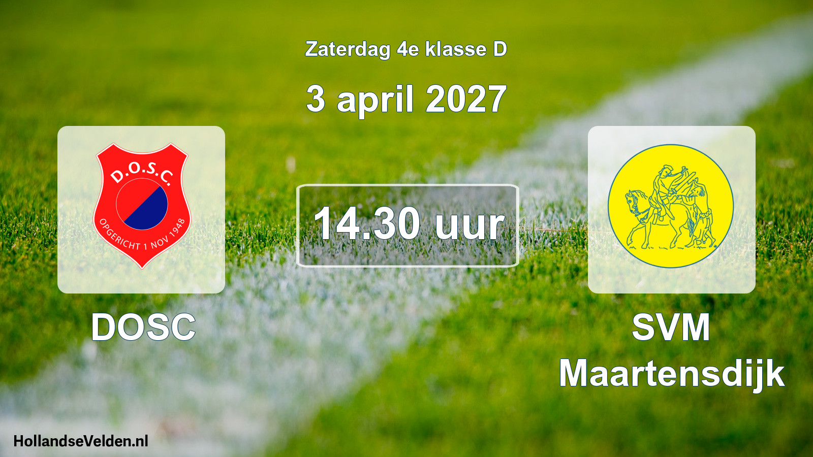 Geplande wedstrijd: DOSC - SVM Maartensdijk (3 april 2027)
