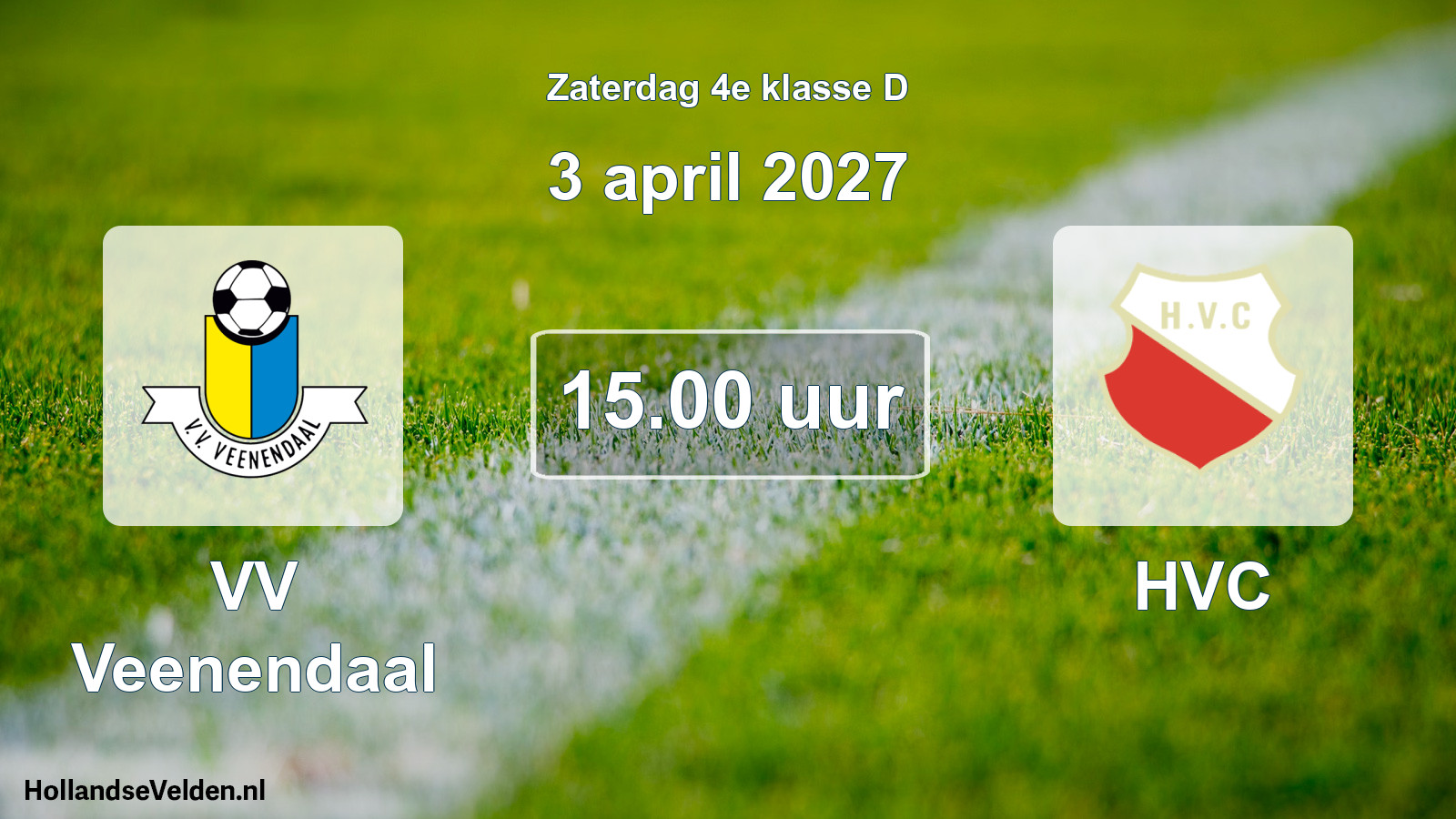 Geplande wedstrijd: VV Veenendaal - HVC (3 april 2027)