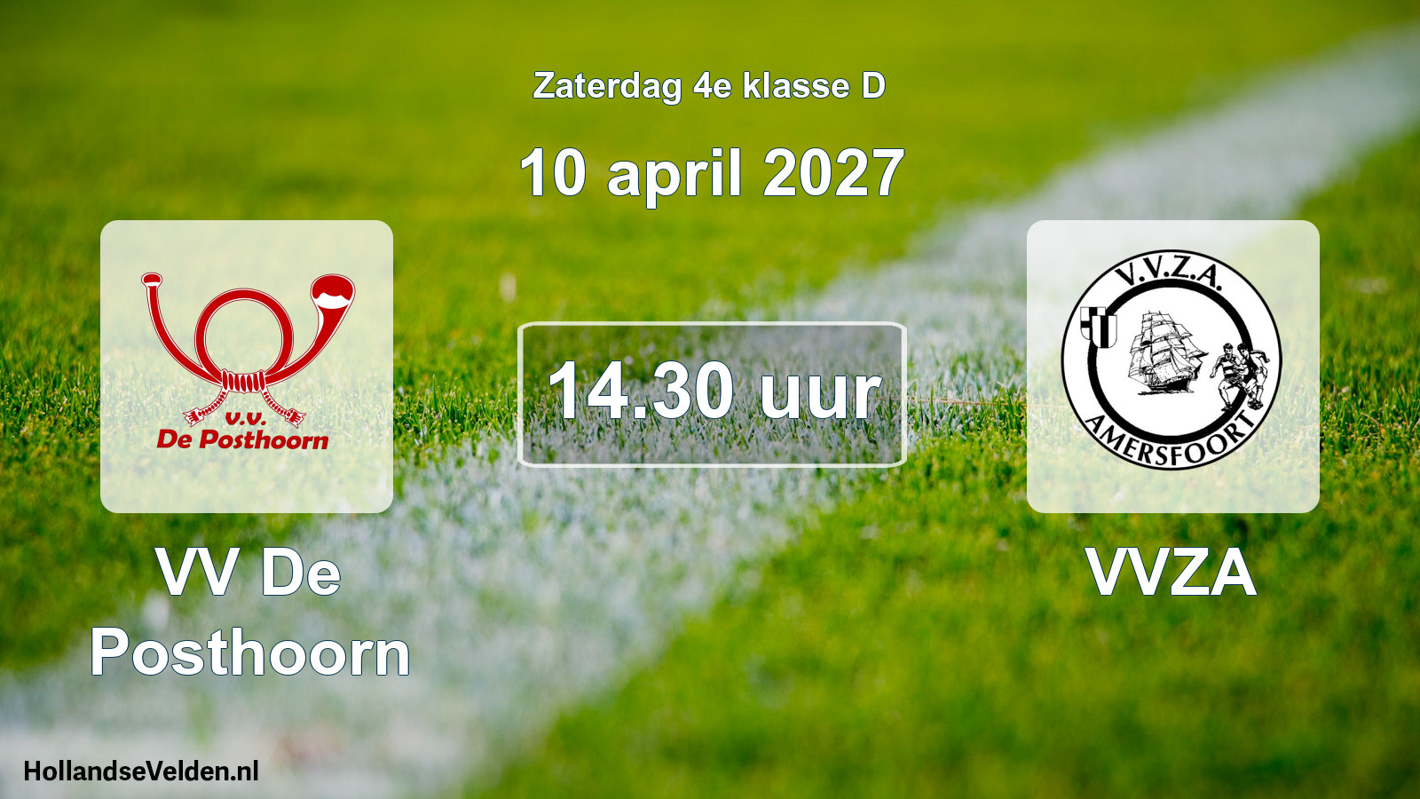 Geplande wedstrijd: VV De Posthoorn - VVZA (10 april 2027)