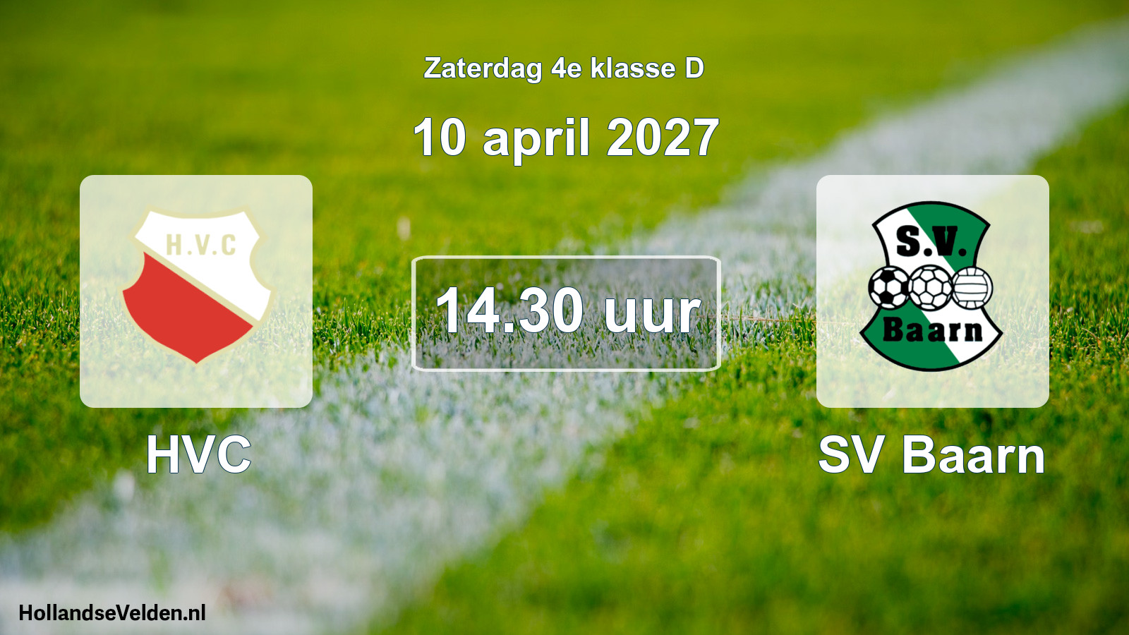 Geplande wedstrijd: HVC - SV Baarn (10 april 2027)