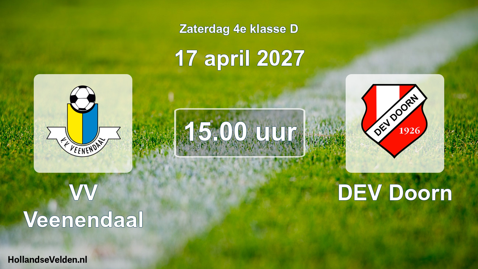 Geplande wedstrijd: VV Veenendaal - DEV Doorn (17 april 2027)