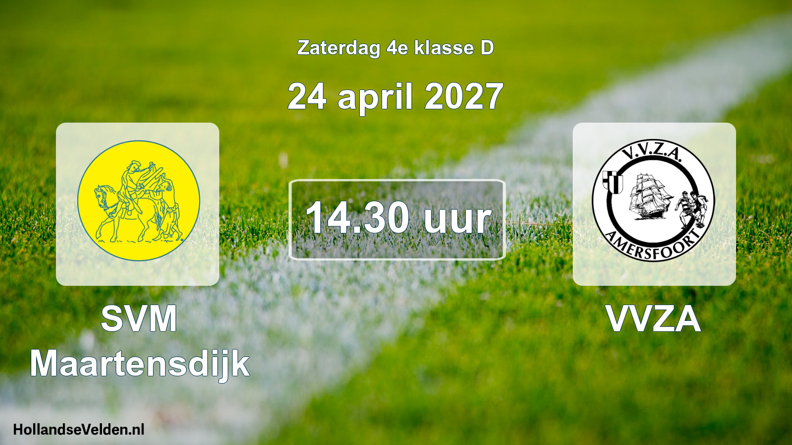 Geplande wedstrijd: SVM Maartensdijk - VVZA (24 april 2027)