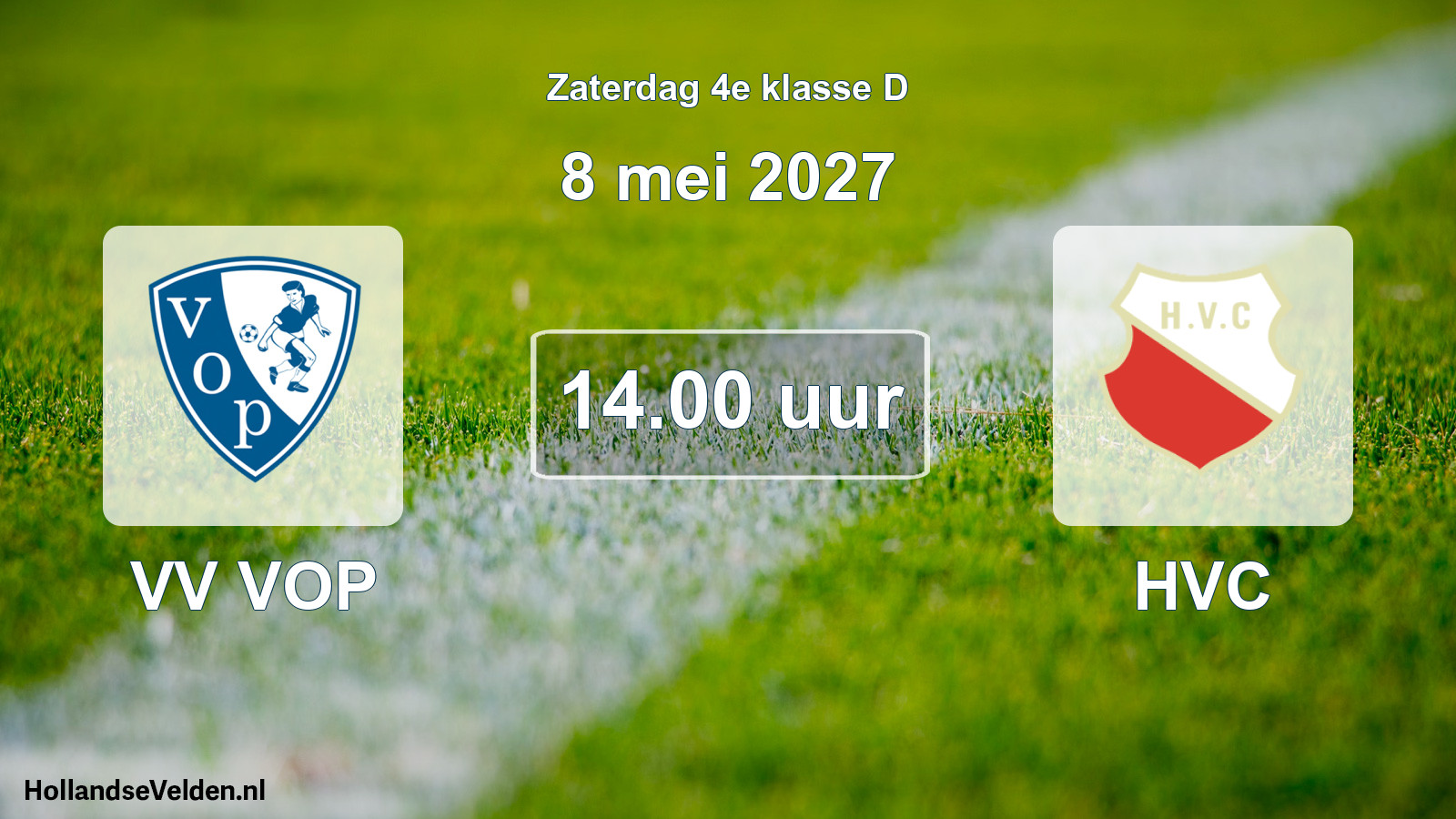 Geplande wedstrijd: VV VOP - HVC (8 mei 2027)