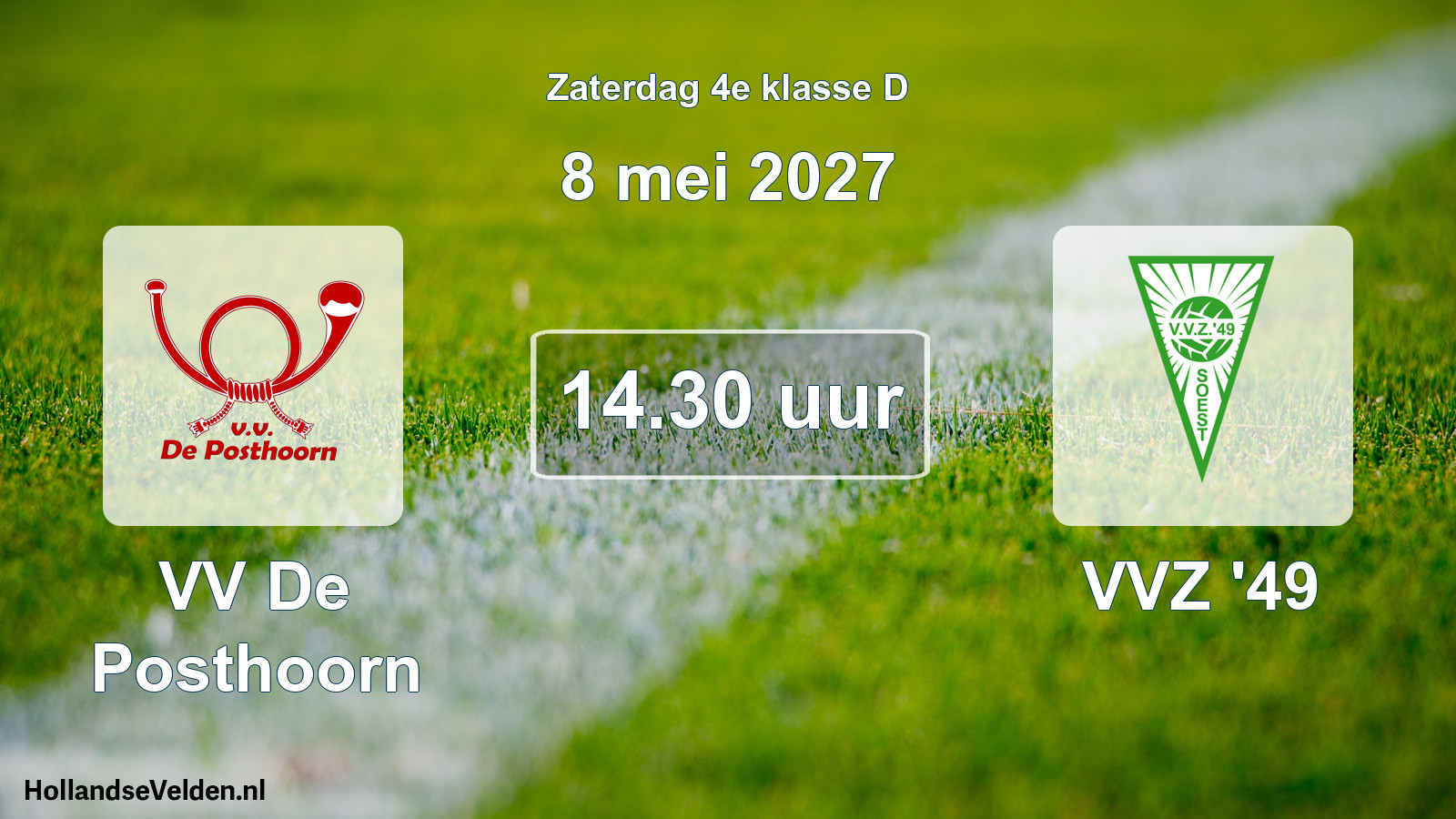 Geplande wedstrijd: VV De Posthoorn - VVZ '49 (8 mei 2027)