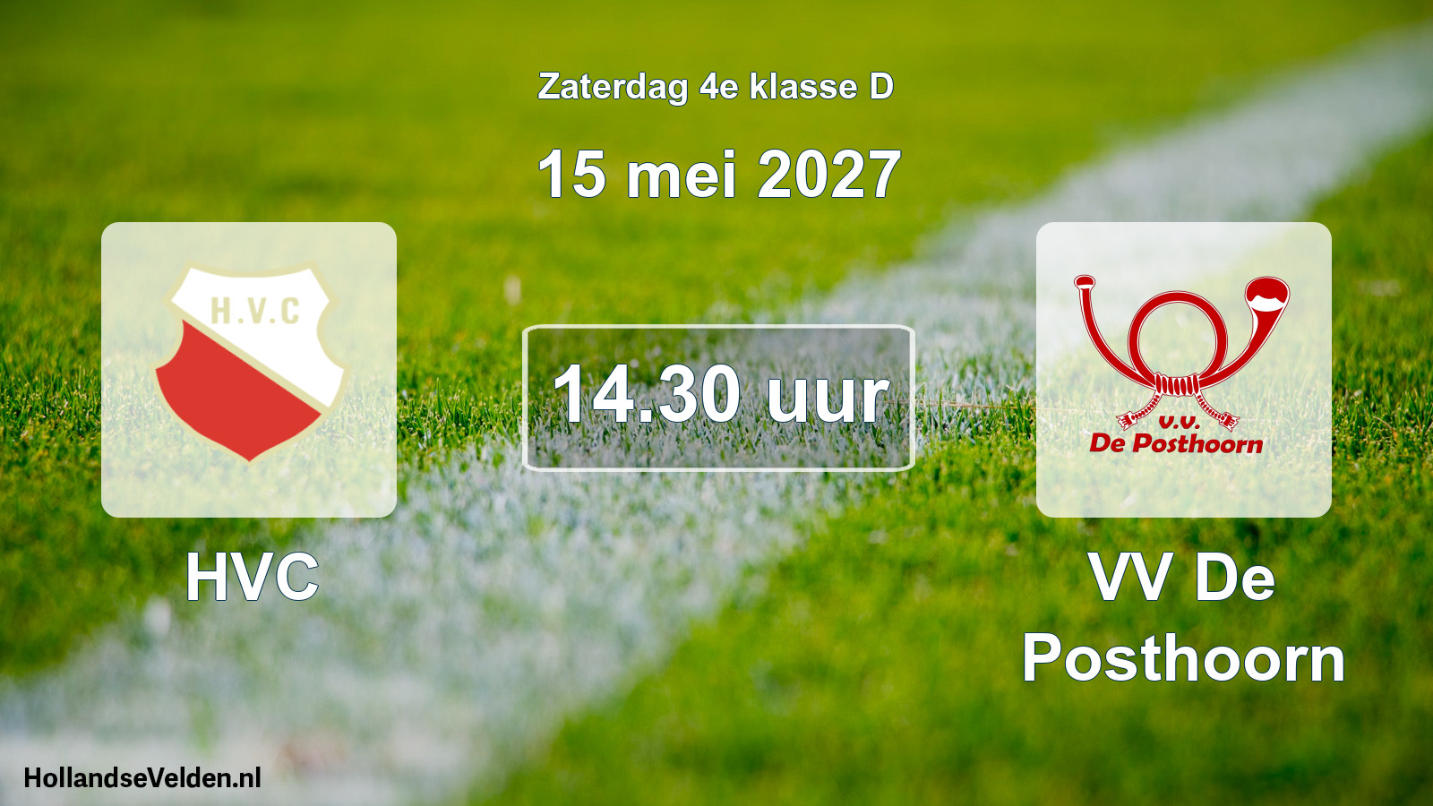 Geplande wedstrijd: HVC - VV De Posthoorn (15 mei 2027)