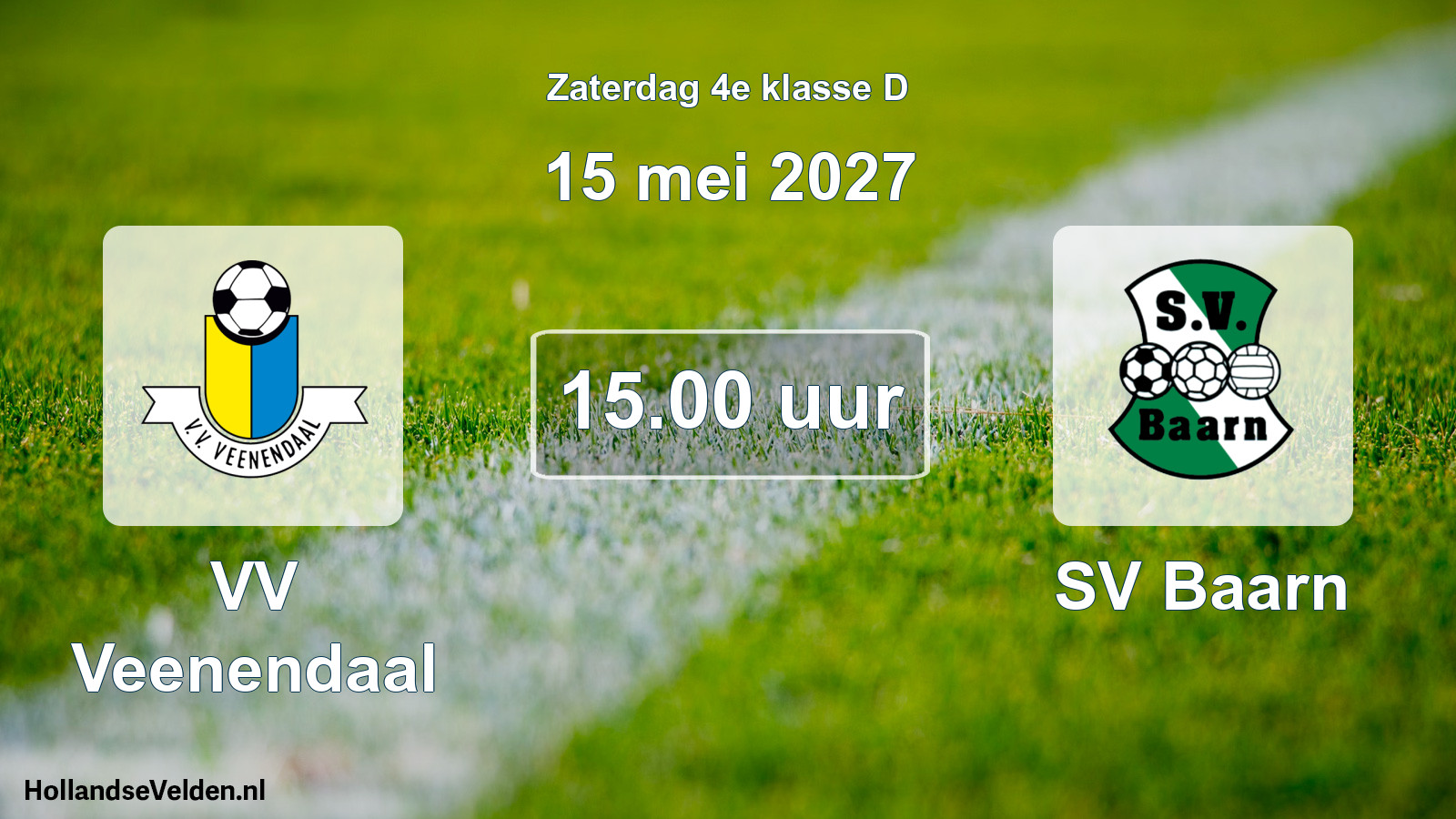 Geplande wedstrijd: VV Veenendaal - SV Baarn (15 mei 2027)