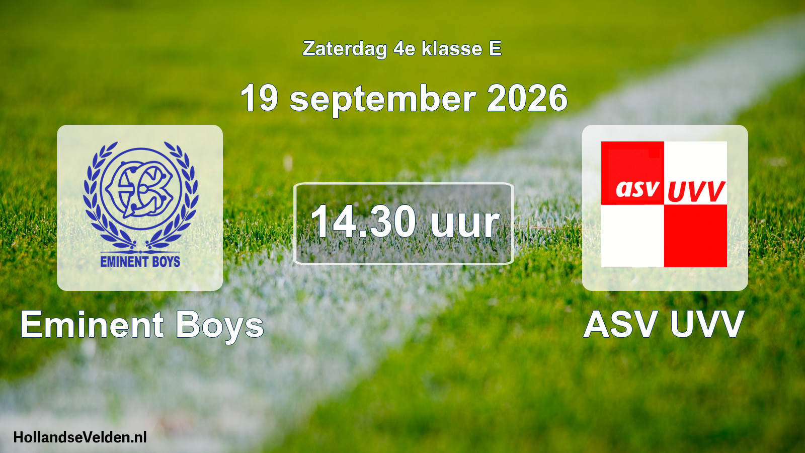 Scheduled Match: Eminent Boys - ASV UVV (19 September 2026)