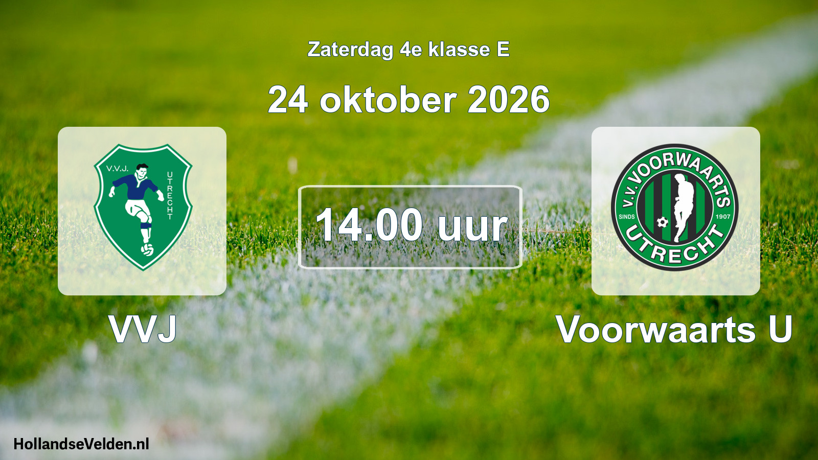 Geplande wedstrijd: VVJ - Voorwaarts U (24 oktober 2026)